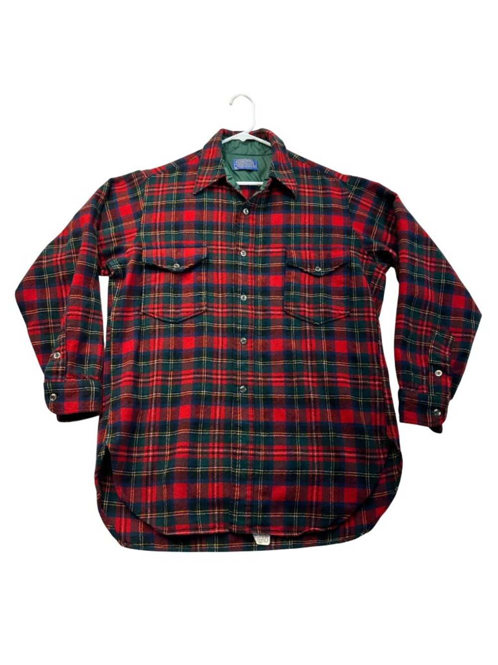 Pendleton Prince Stewart Tartan Plaid 100% Wool Shirt Mens Size 16/Large Vintage